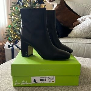 Sam Edelman FAWN black leather ankle boot